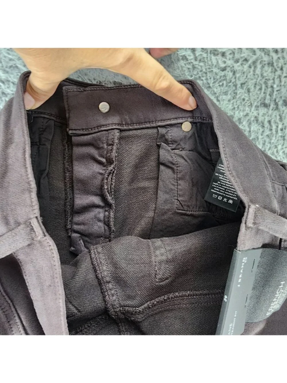 J Brand Jeans Mens 29x34 Dark Gray Kane Keckly Ruins Terry Denim Straight *NWT*